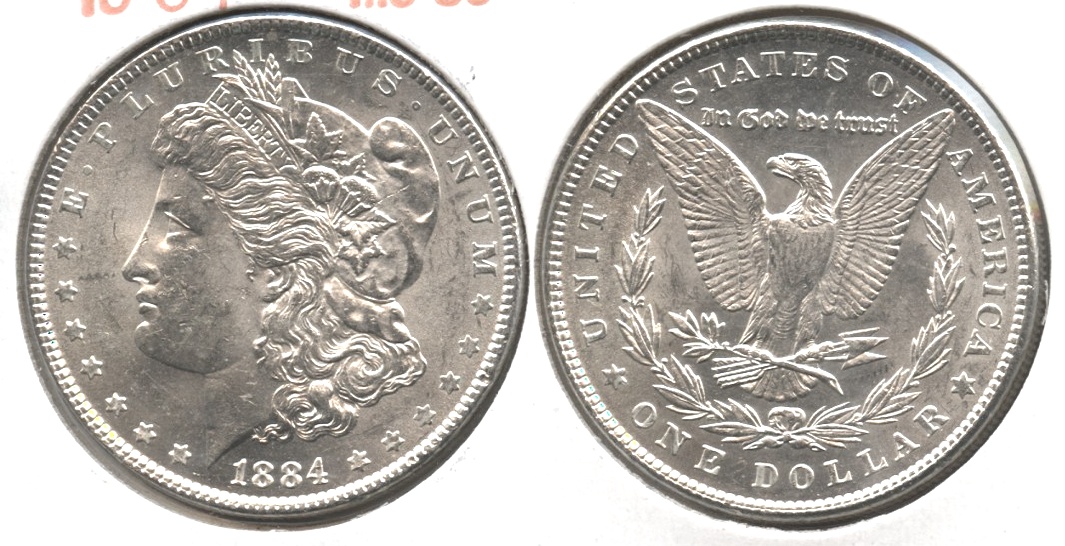 1884 Morgan Silver Dollar MS-60 #a