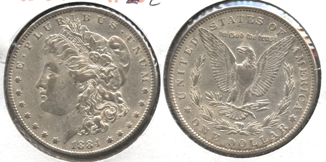 1884 Morgan Silver Dollar VF-20 #d Lightly Cleaned