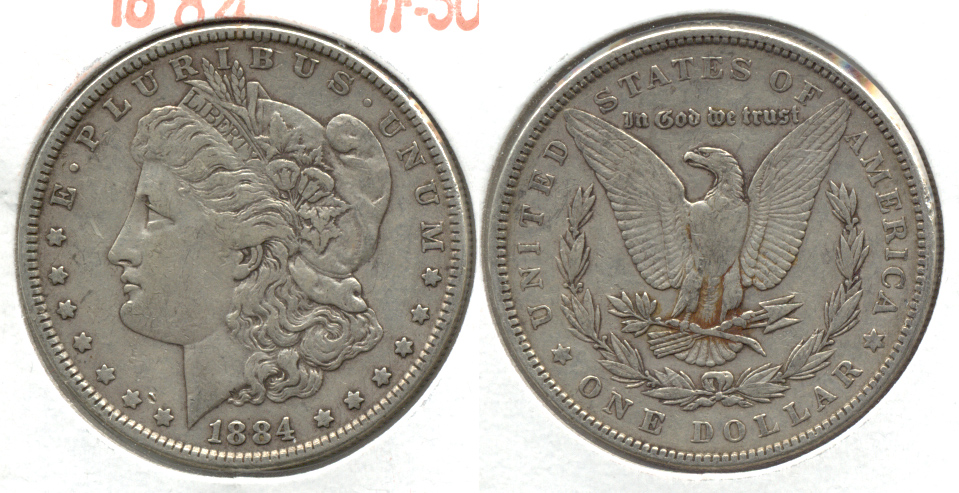 1884 Morgan Silver Dollar VF-30 c