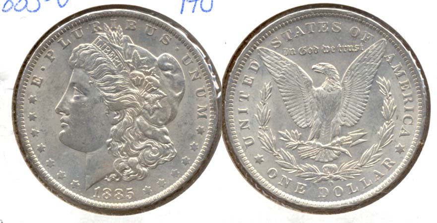 1885-O Morgan Silver Dollar AU-50 a