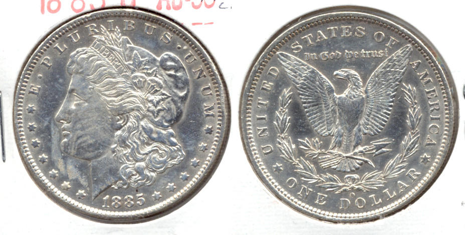 1885-O Morgan Silver Dollar AU-55 Cleaned