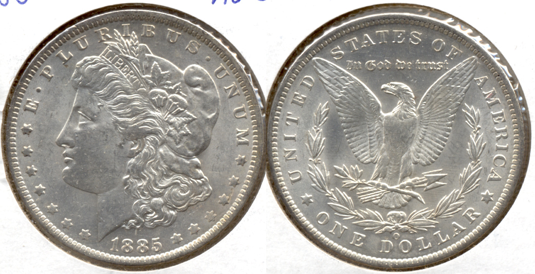 1885-O Morgan Silver Dollar AU-55 b