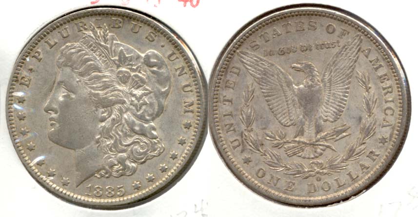 1885-O Morgan Silver Dollar EF-40 c