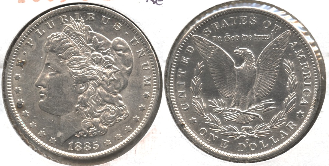 1885-O Morgan Silver Dollar EF-45 #b Cleaned Reverse