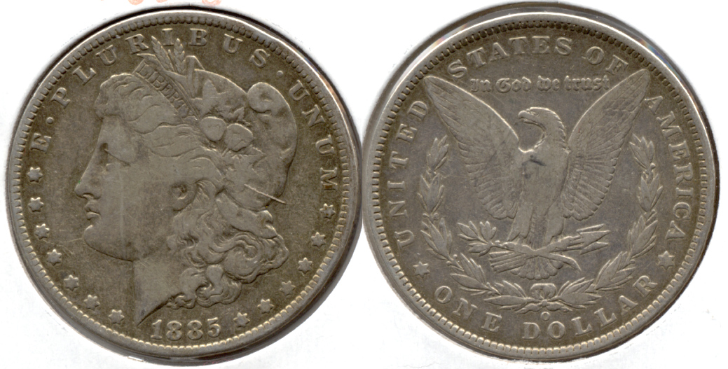 1885-O Morgan Silver Dollar F-12 a