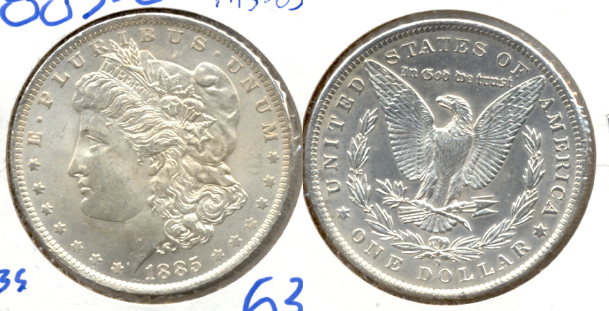 1885-O Morgan Silver Dollar MS-63 g