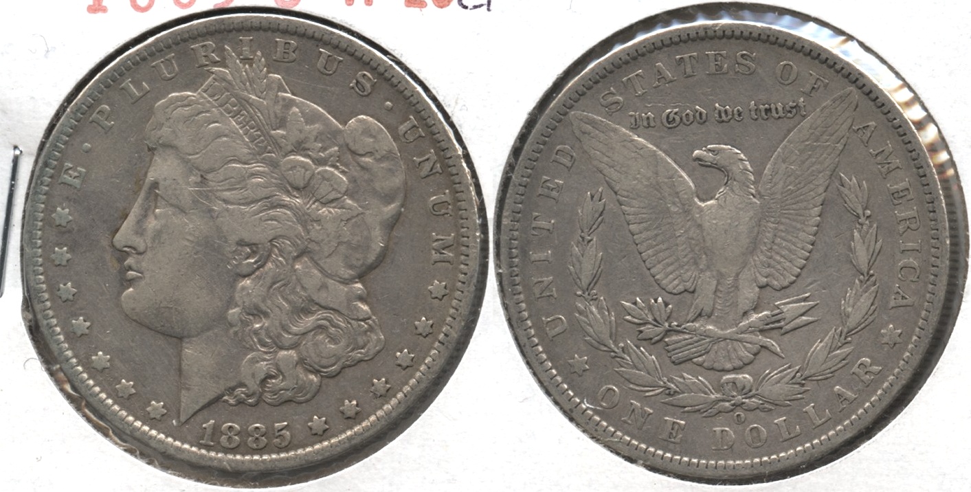 1885-O Morgan Silver Dollar VF-20 #e Cleaned