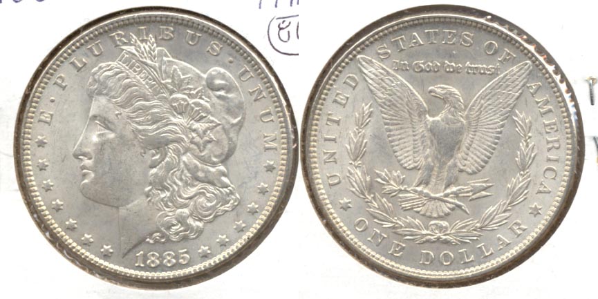1885 Morgan Silver Dollar AU-50