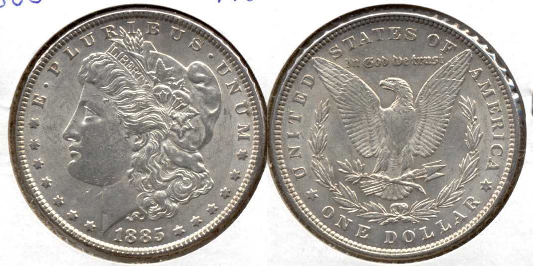 1885 Morgan Silver Dollar AU-50 f