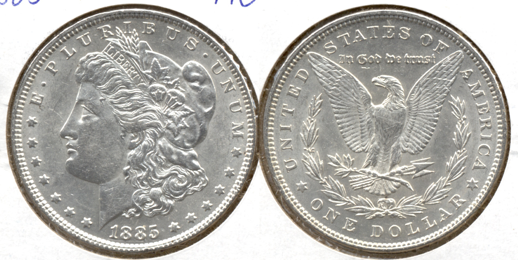 1885 Morgan Silver Dollar AU-50 h