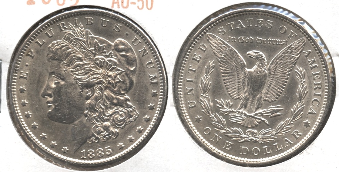 1885 Morgan Silver Dollar AU-50 #m