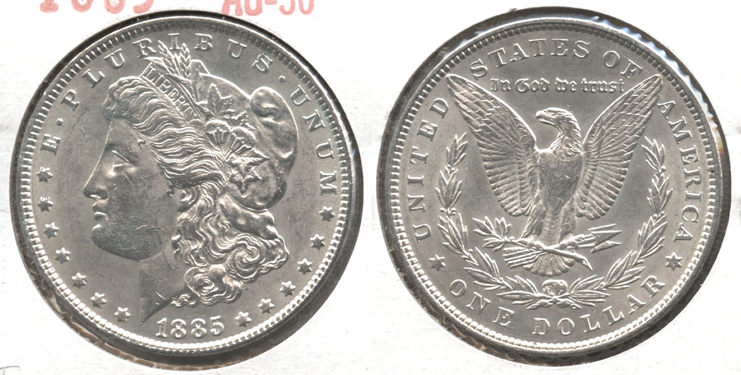 1885 Morgan Silver Dollar AU-50 #t