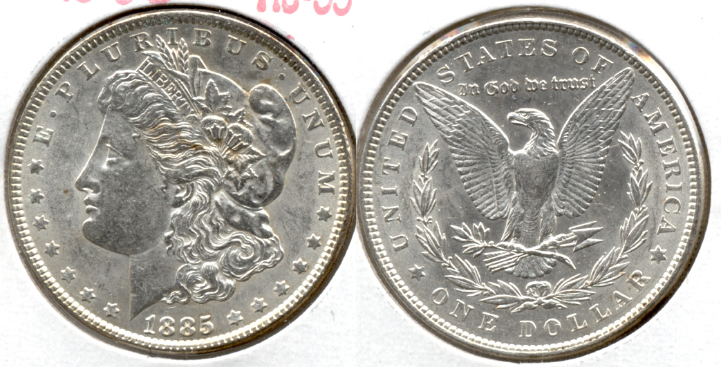 1885 Morgan Silver Dollar AU-55 b