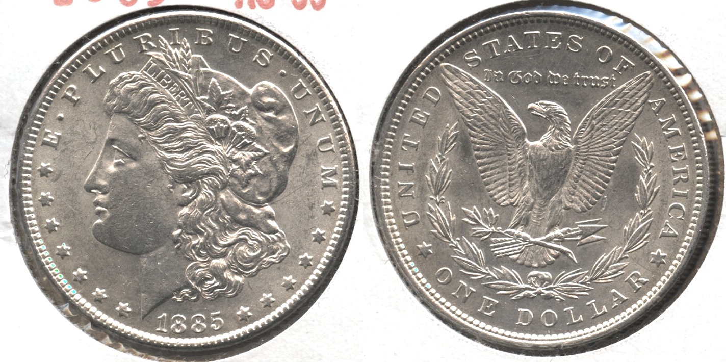 1885 Morgan Silver Dollar AU-55 #s