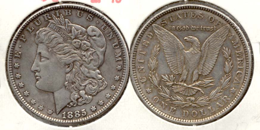 1885 Morgan Silver Dollar EF-40 b