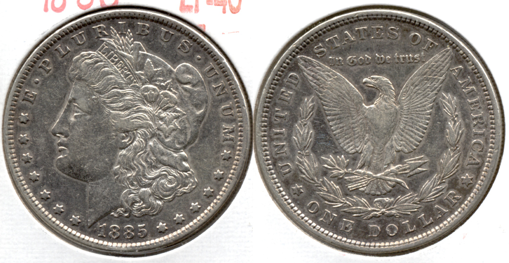 1885 Morgan Silver Dollar EF-40 l
