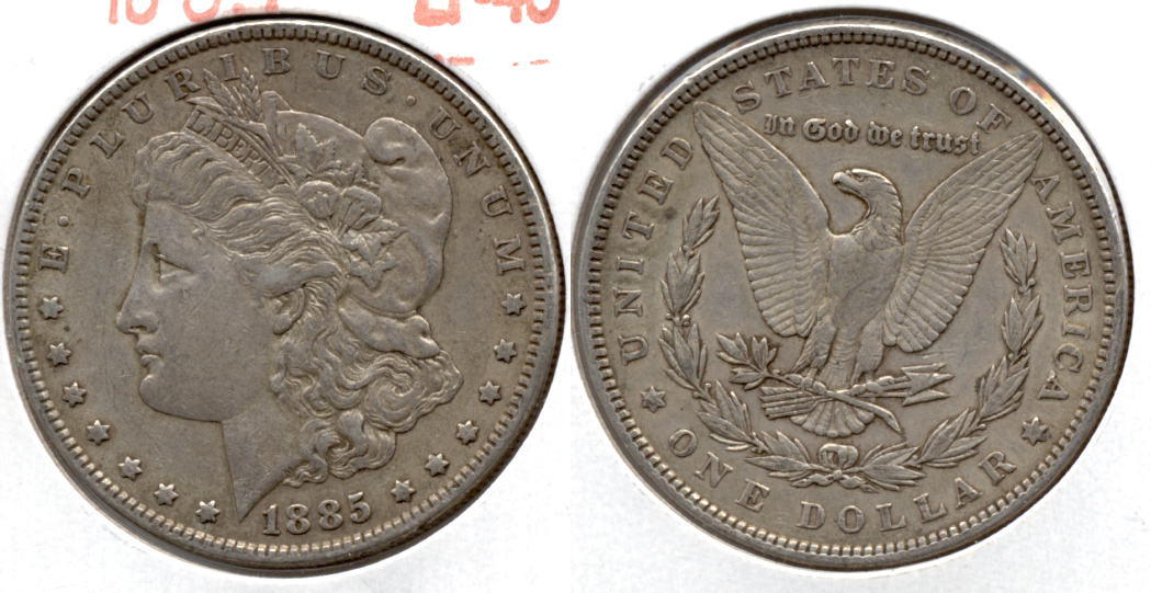 1885 Morgan Silver Dollar EF-40 m