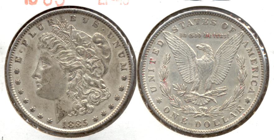 1885 Morgan Silver Dollar EF-45 d