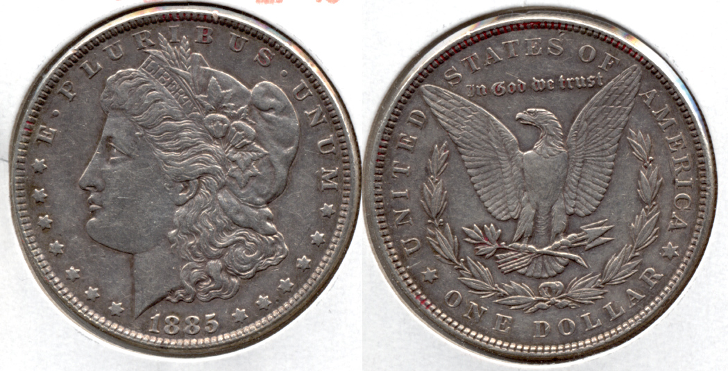 1885 Morgan Silver Dollar EF-45 g
