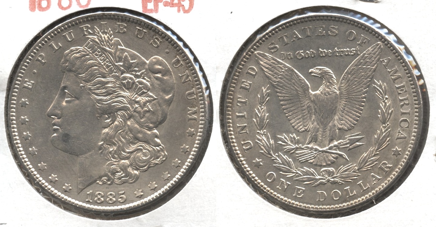 1885 Morgan Silver Dollar EF-45 #r