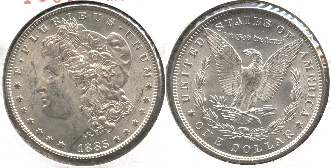 1885 Morgan Silver Dollar MS-60 #a