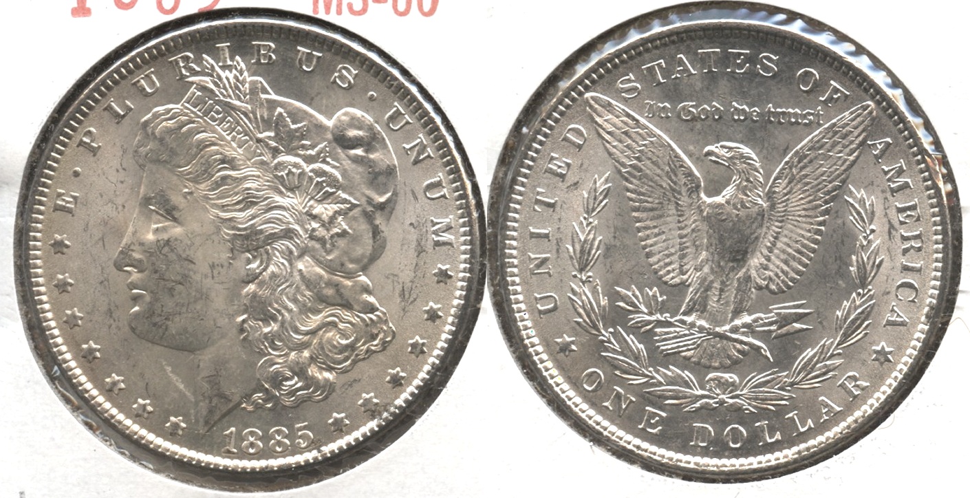 1885 Morgan Silver Dollar MS-60 #d