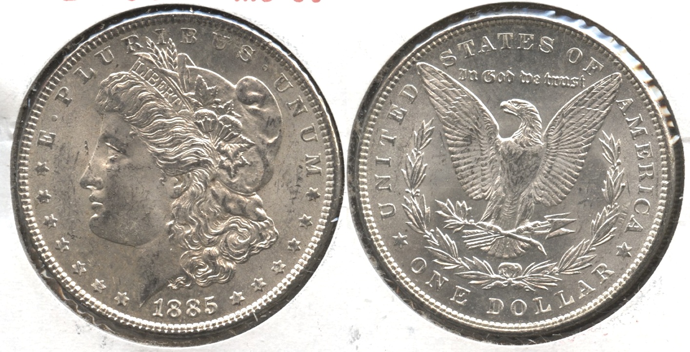 1885 Morgan Silver Dollar MS-60 #e