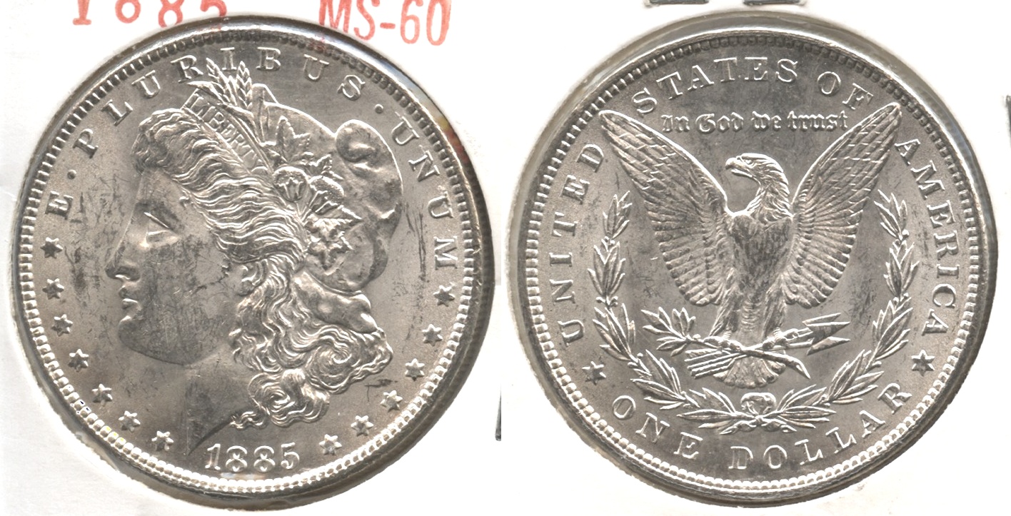 1885 Morgan Silver Dollar MS-60 #j
