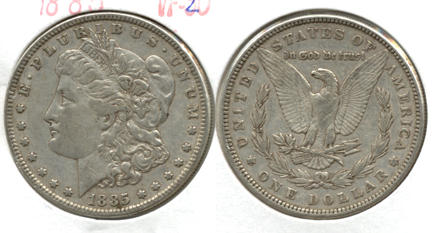 1885 Morgan Silver Dollar VF-20 d