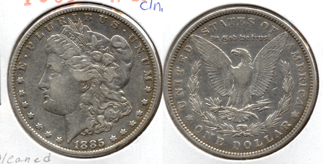 1885 Morgan Silver Dollar VF-20 g Cleaned