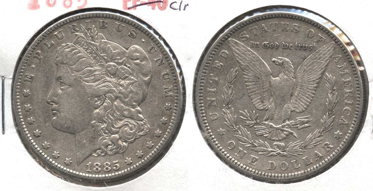 1885 Morgan Silver Dollar VF-20 #o Cleaned