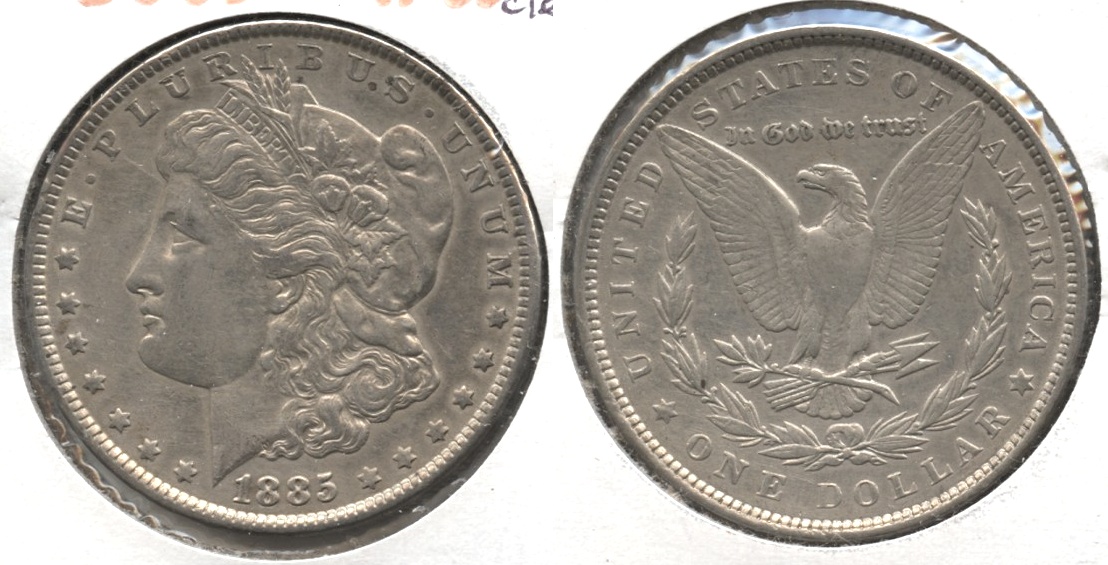 1885 Morgan Silver Dollar VF-30 #c Old Cleaning