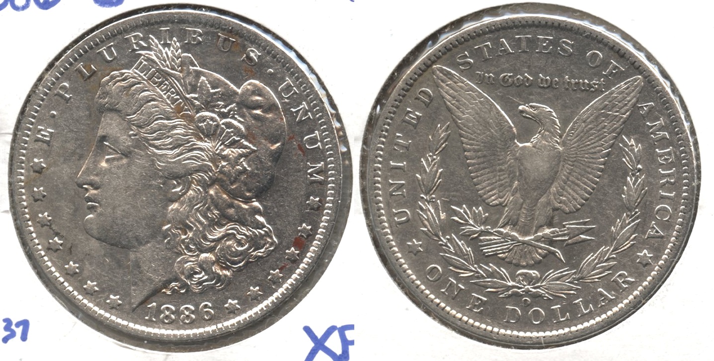 1886-O Morgan Silver Dollar EF-40 Cleaned