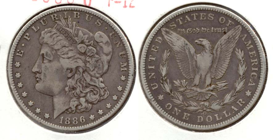 1886-O Morgan Silver Dollar Fine-12 b