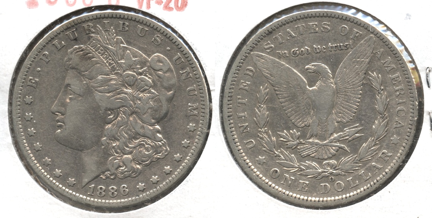 1886-O Morgan Silver Dollar VF-20 #d