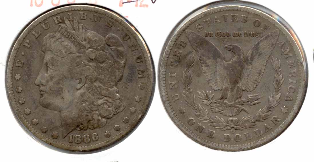 1886-O Morgan Silver Dollar VG-8 a