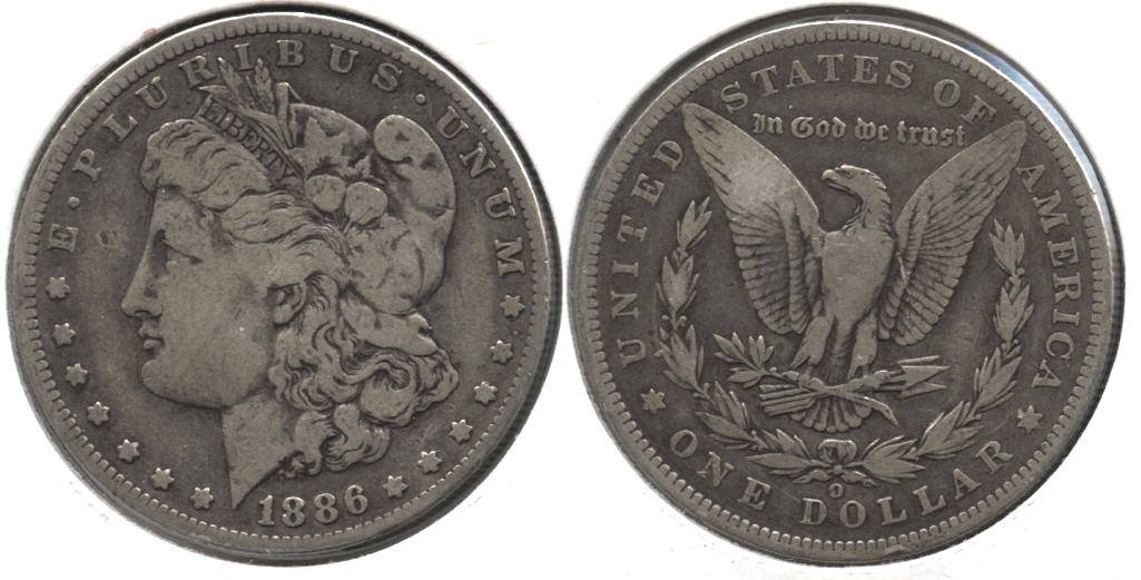 1886-O Morgan Silver Dollar VG-8 c
