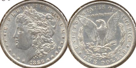 1886 Morgan Silver Dollar AU-50