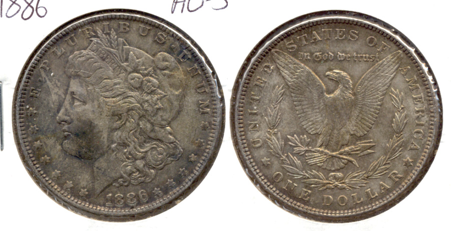 1886 Morgan Silver Dollar AU-50 a