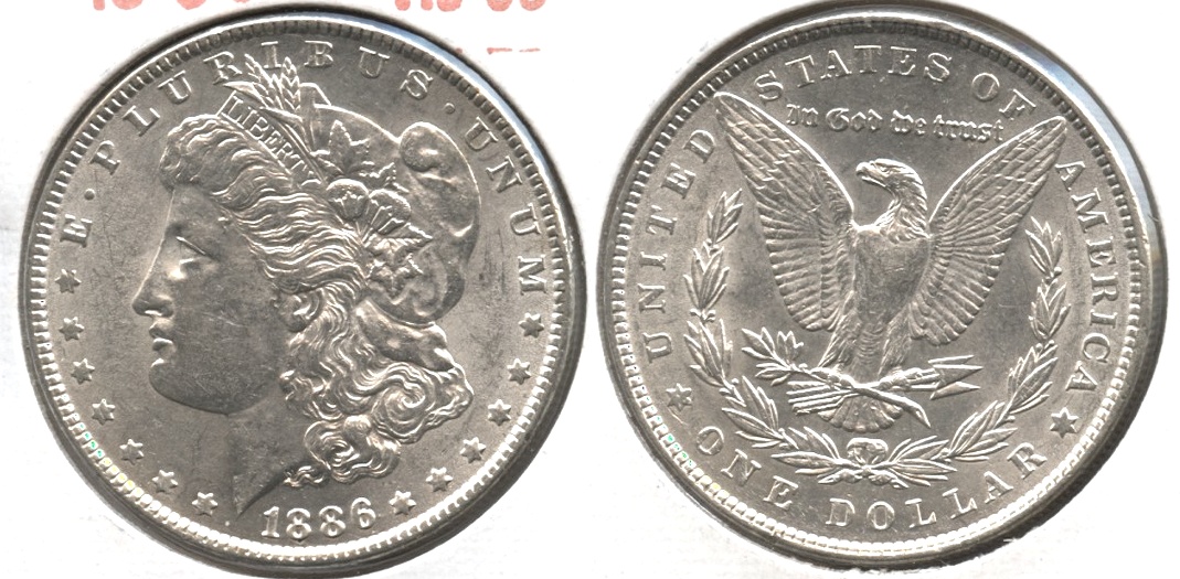 1886 Morgan Silver Dollar AU-50 #aa