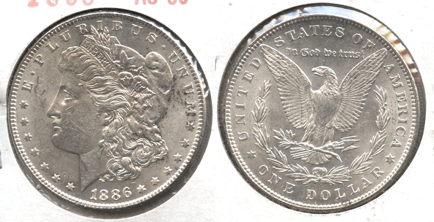 1886 Morgan Silver Dollar AU-50 #an