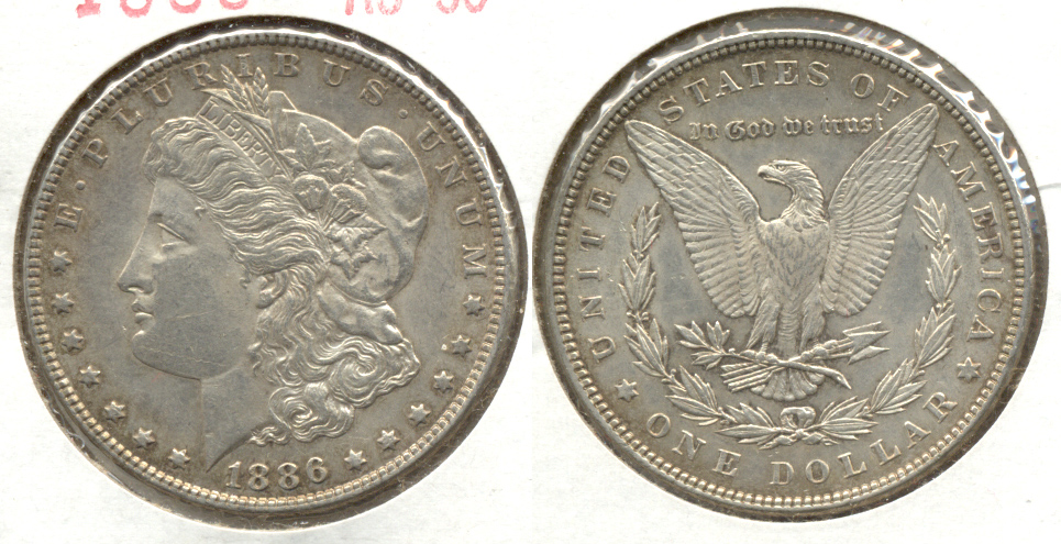 1886 Morgan Silver Dollar AU-50 h