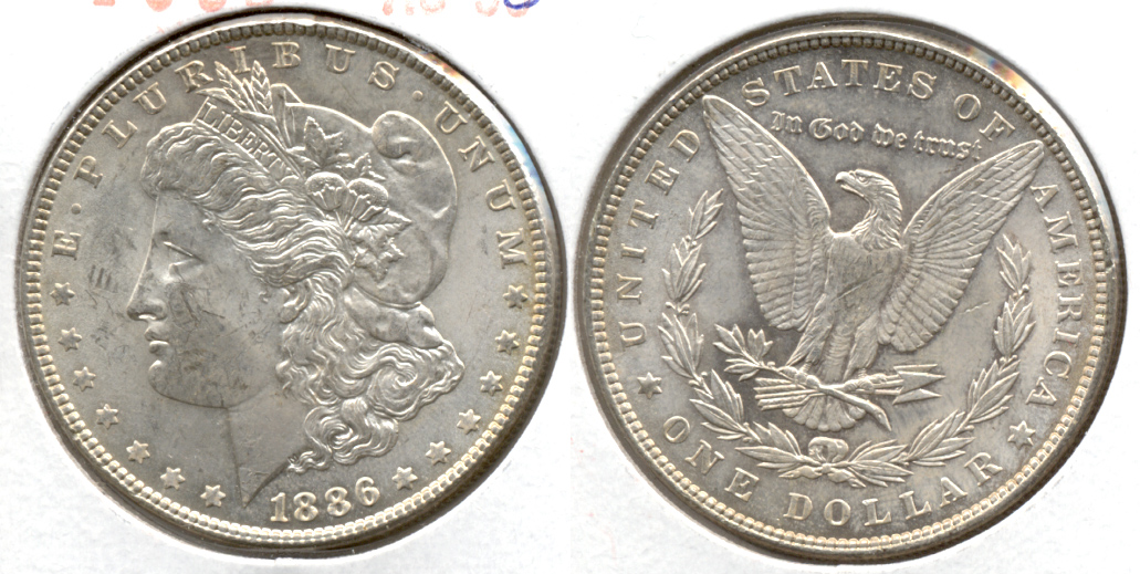1886 Morgan Silver Dollar AU-50 k