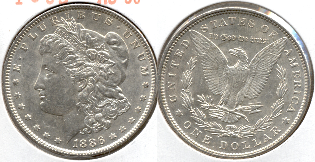 1886 Morgan Silver Dollar AU-50 q