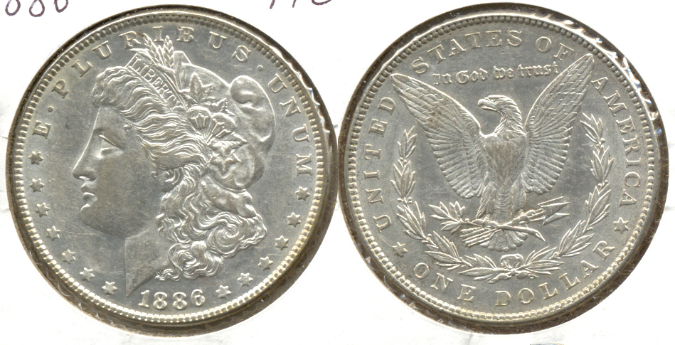 1886 Morgan Silver Dollar AU-50 s