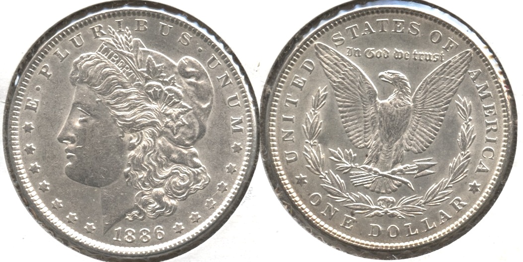 1886 Morgan Silver Dollar AU-50 #w