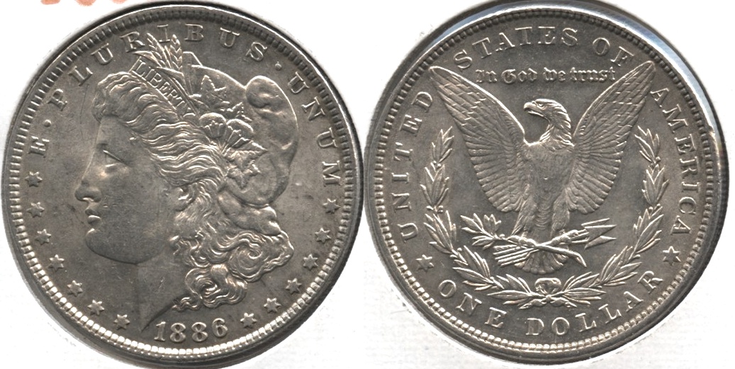 1886 Morgan Silver Dollar AU-50 #x
