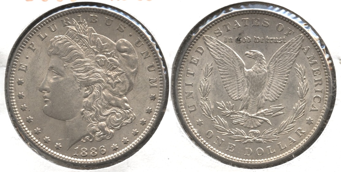 1886 Morgan Silver Dollar AU-55 #s