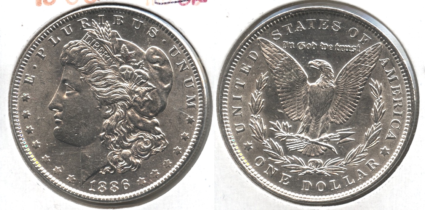 1886 Morgan Silver Dollar AU-55 #u
