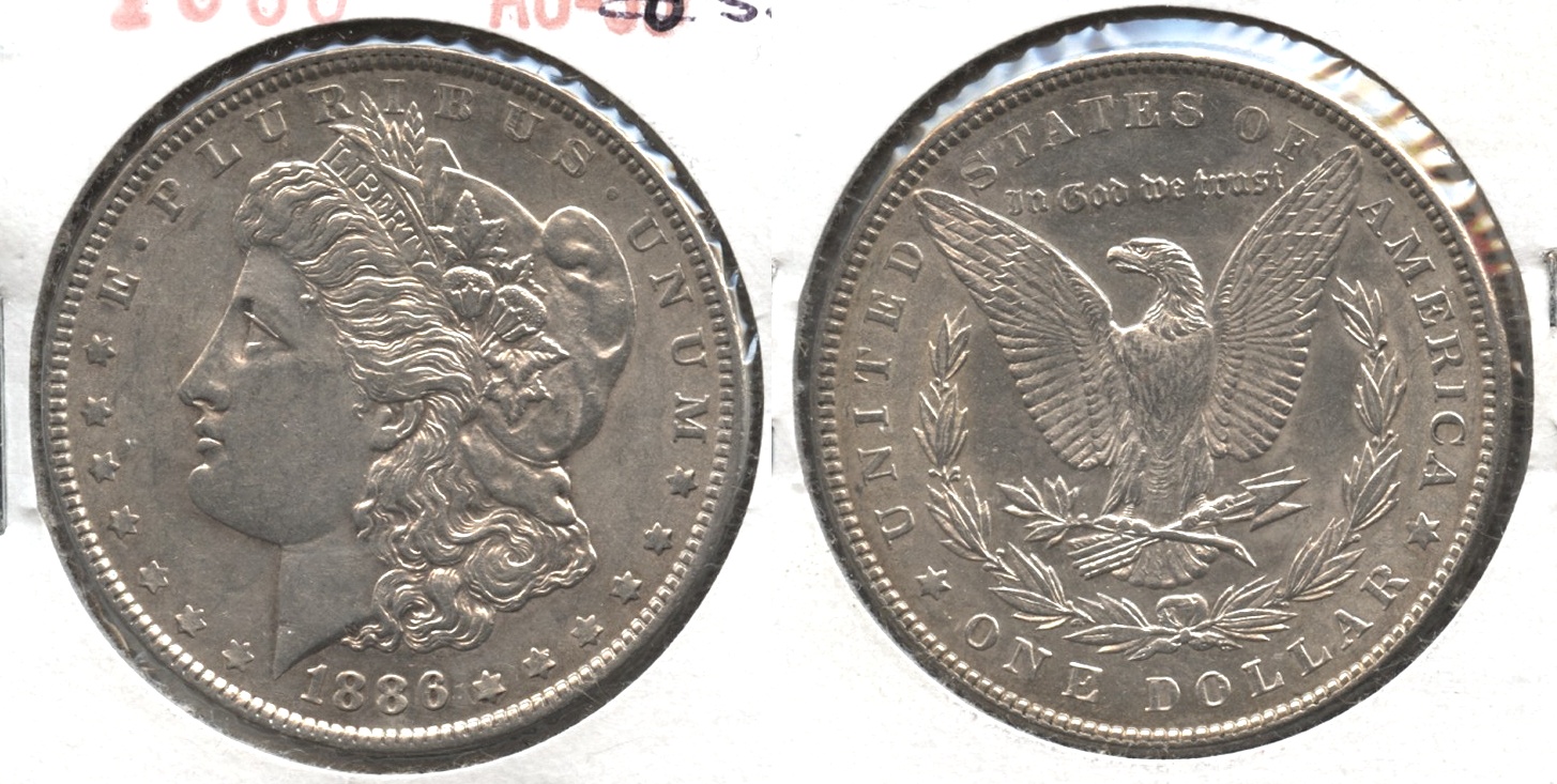 1886 Morgan Silver Dollar AU-55 #v